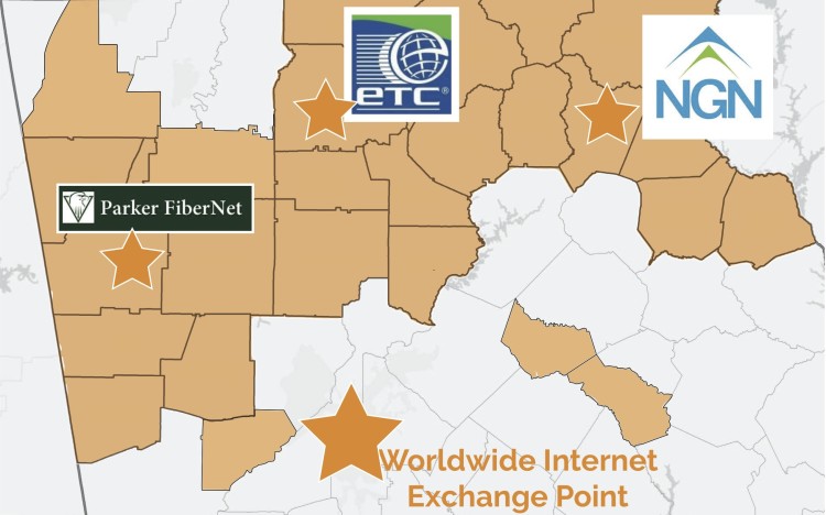 Education Exchange Map visual across north georgia. 